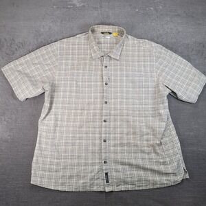 Cabela's Cool Max Plaid Button Up Short‎ Sleeve Mens Shirt 2XL